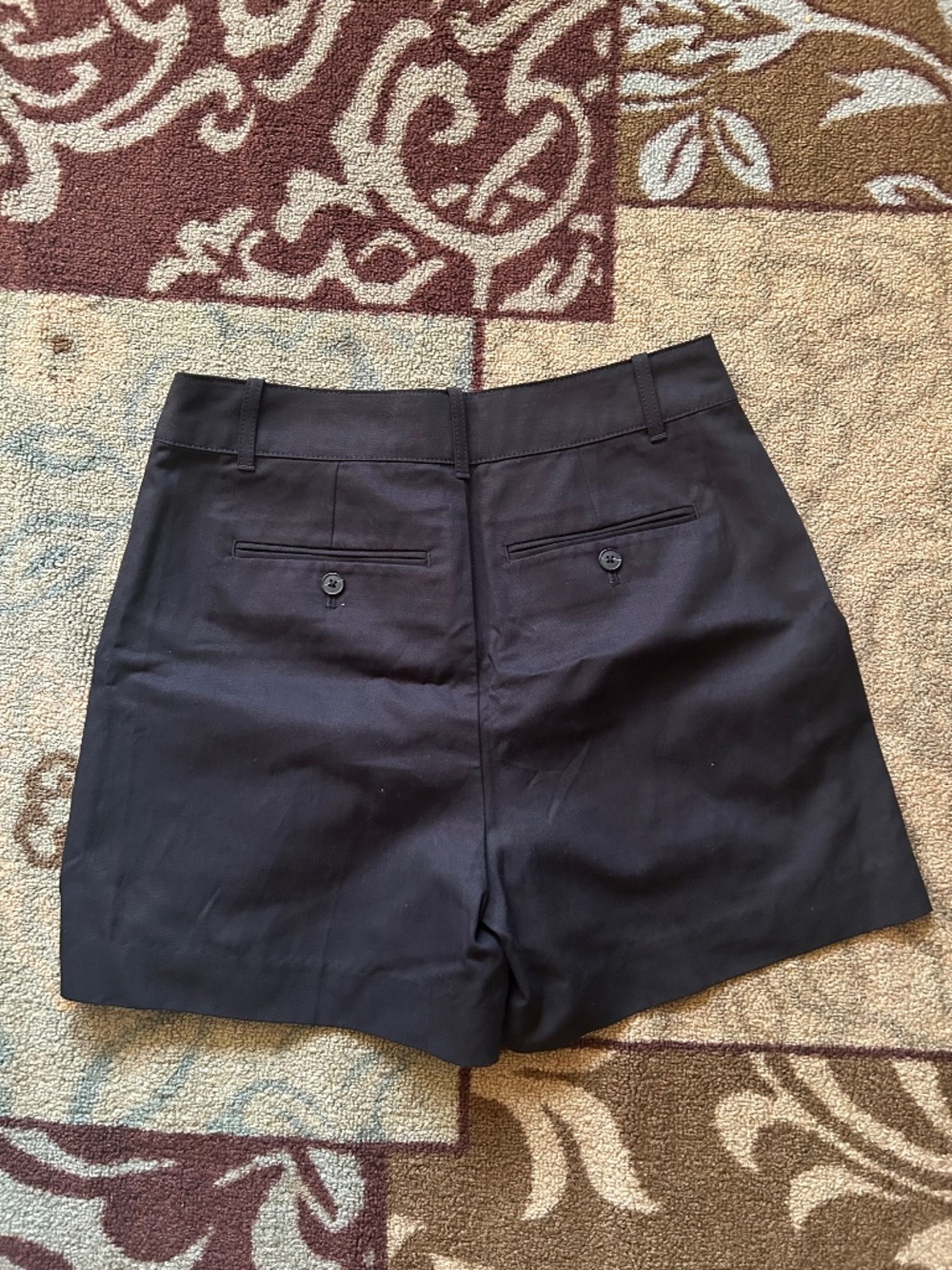 NWT Madewell Tailored Pleated Shorts Black Linen Blend Size 2 - Picture 2 of 3